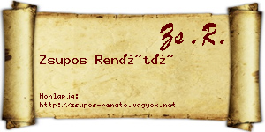 Zsupos Renátó névjegykártya